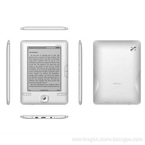 6-inch E-book Reader with E-ink Tech, Speaker, DRM Supported